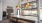 Large kitchen with round chandeliers